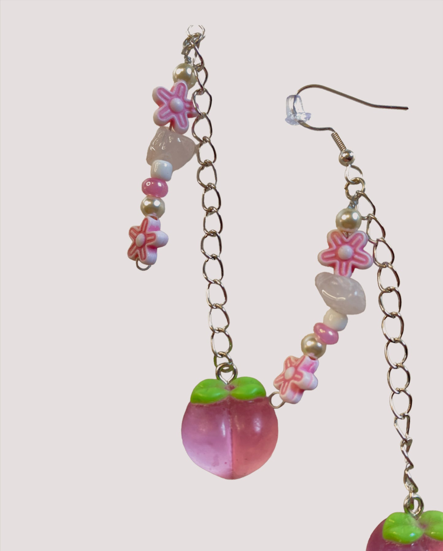“Roses and Peaches” earrings