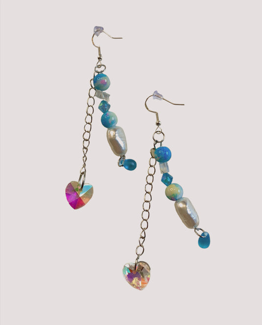 “Blue Heart” earrings