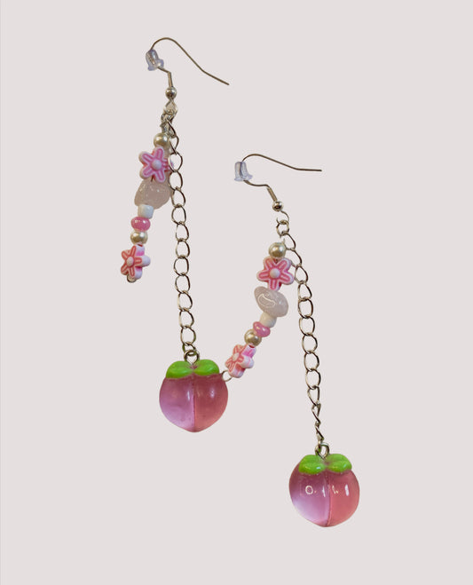 “Roses and Peaches” earrings
