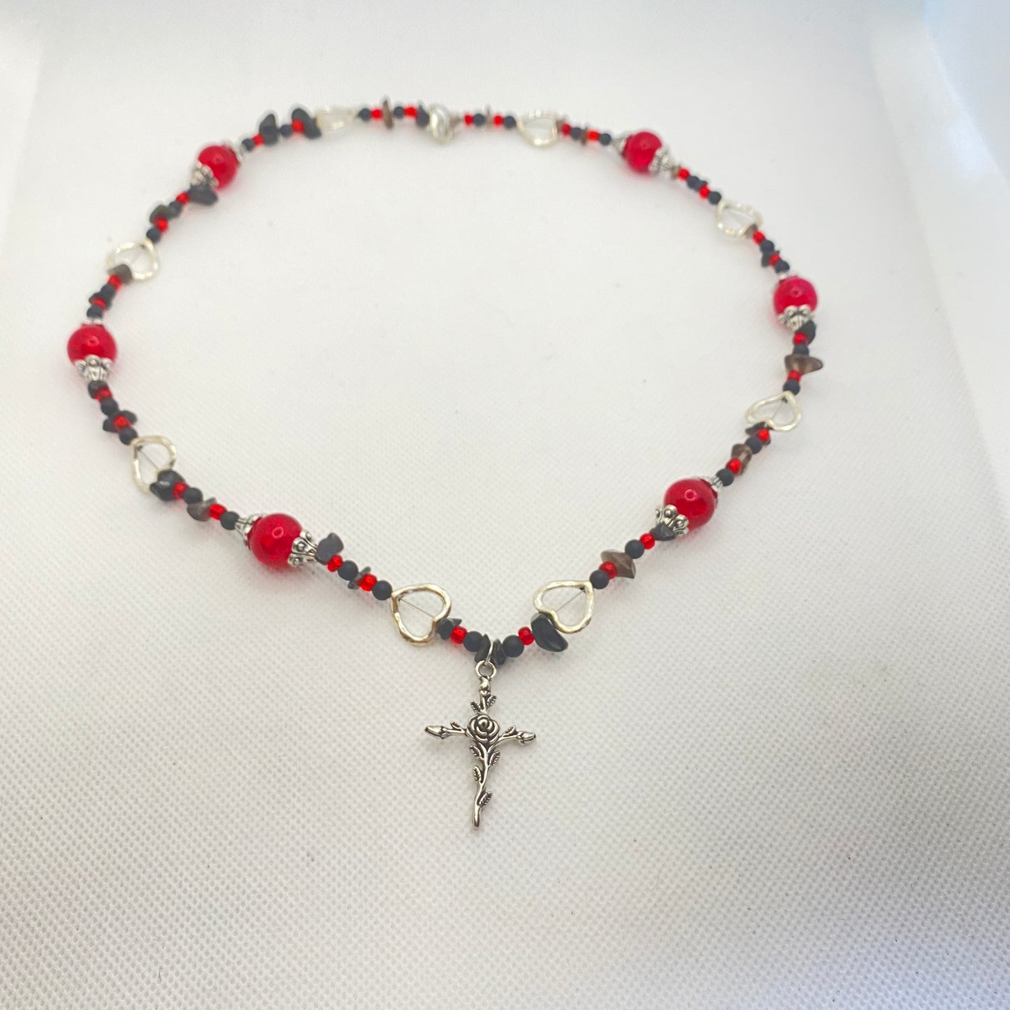 red goth necklace