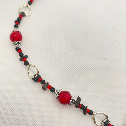 red goth necklace